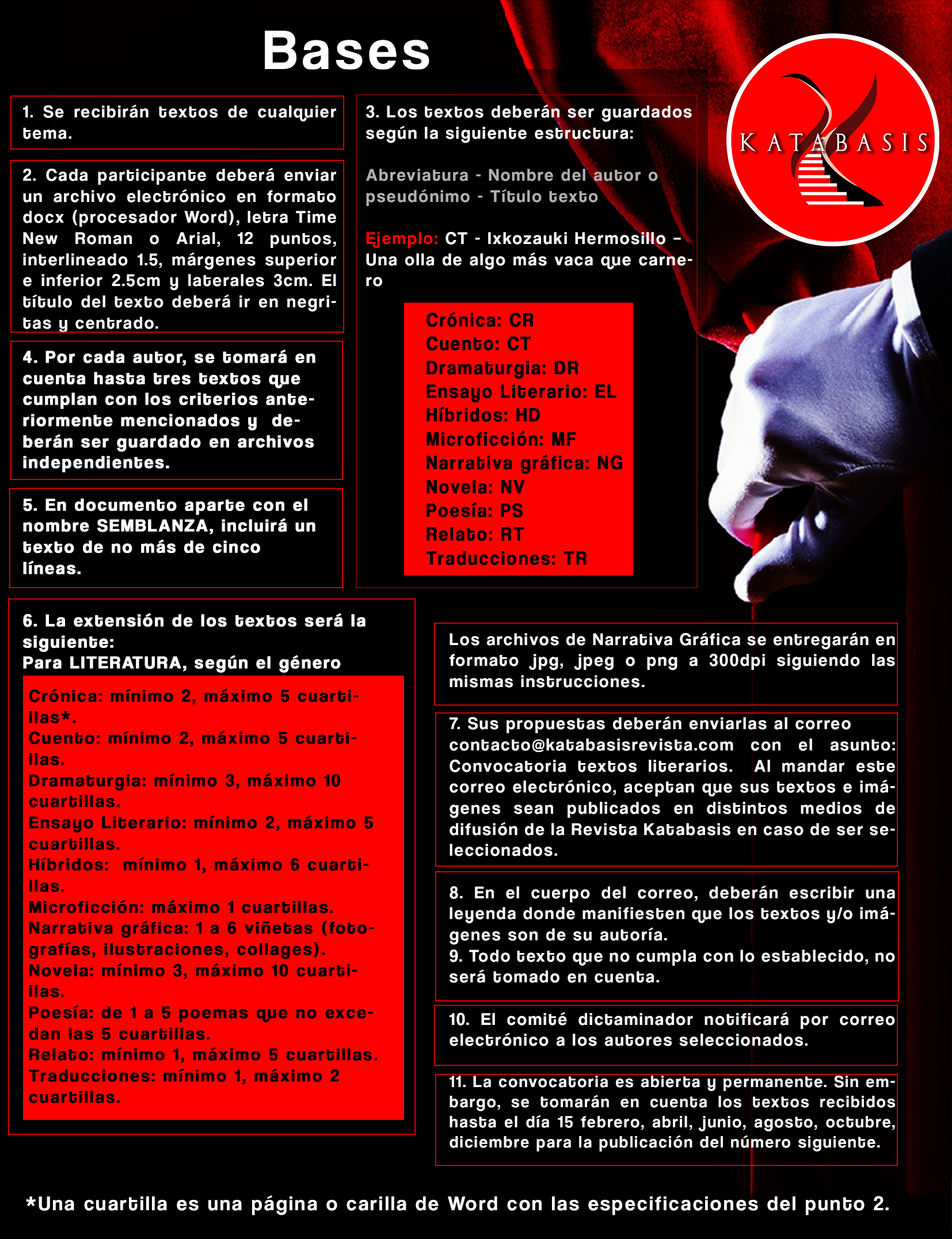 Convocatoria Textos Literarios Bases [Actualizada2020]
